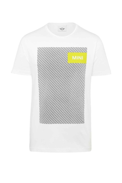 MINI Wordmark Signet Herren T-Shirt weiß / energetic yellow