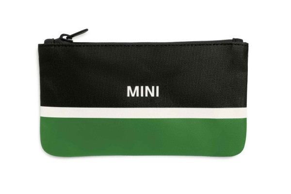 MINI Small Tricolour Block Pouch - schwarz / british green / weiß