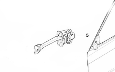 Original BMW Türbremse / Türfangband - 3er E46 Coupe & Cabrio 51217026384