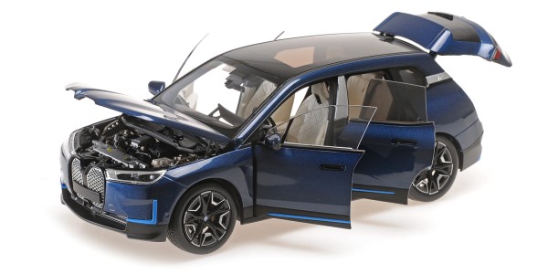 BMW Miniatur iX blau met. 1:18