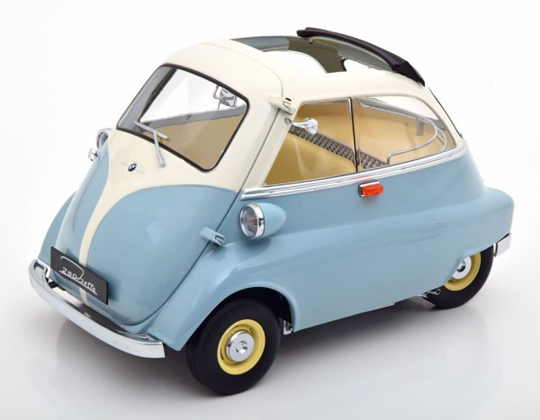 BMW Miniatur 250 Isetta hellblau/weiß 1:12