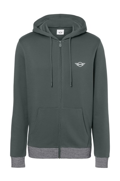 MINI Striped Binding Zip Hoodie Men's - Sage