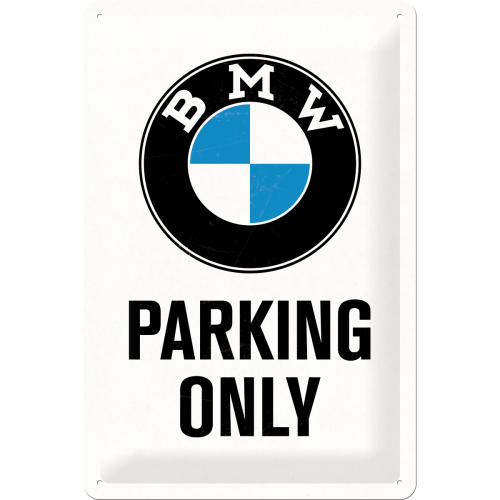 Blechschild "BMW Parking Only" - 20x30 cm