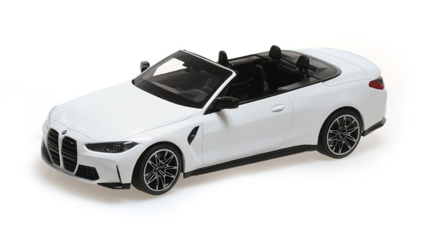 BMW Miniatur M4 Cabriolet 2021 - weiß 1:18