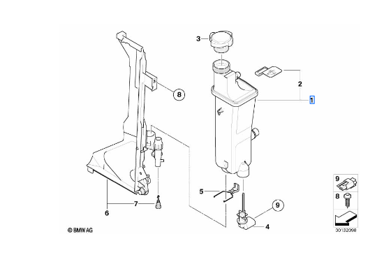BMW Ausgleichsbehälter für Kühlflüssigkeit - X3 E83 / X5 E53 17117573781