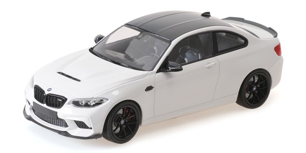 BMW Miniatur M2 CS -2020 white w/black wheels 1:18