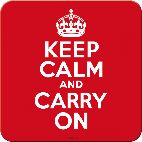 Metall Untersetzer "Keep Calm and Carry"